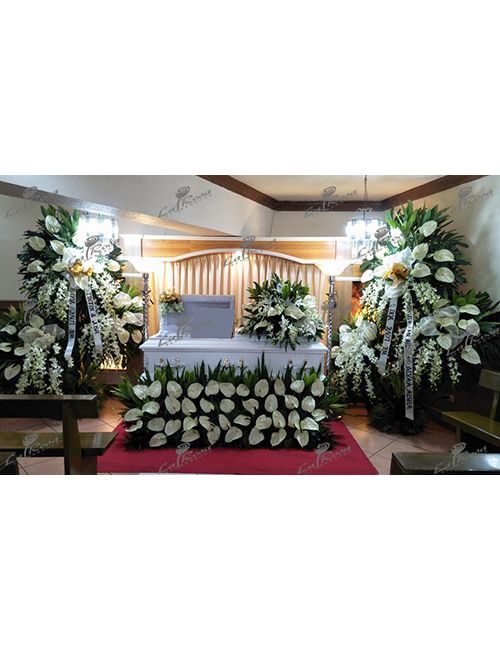 Sympathy Package Casket Decor 02 Funeral Flowers Delivery by LaRosa